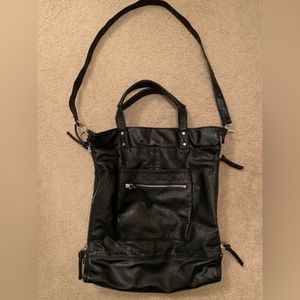 Dividend Black Bag with strap